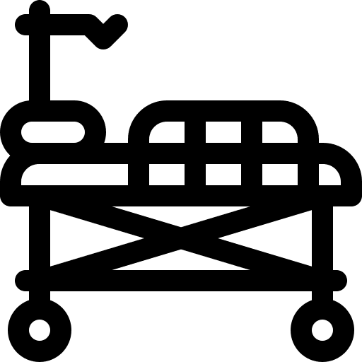 Medical stretcher health gurney stretcher icon