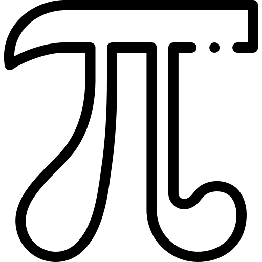 Pi circumference irrational maths icon