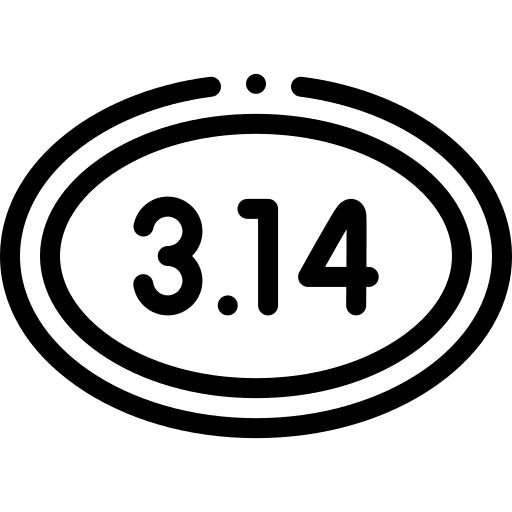 Pi mathematics diameter education icon Pi mathematics diameter education icon