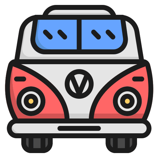 Caravan vehicle travel transport icon