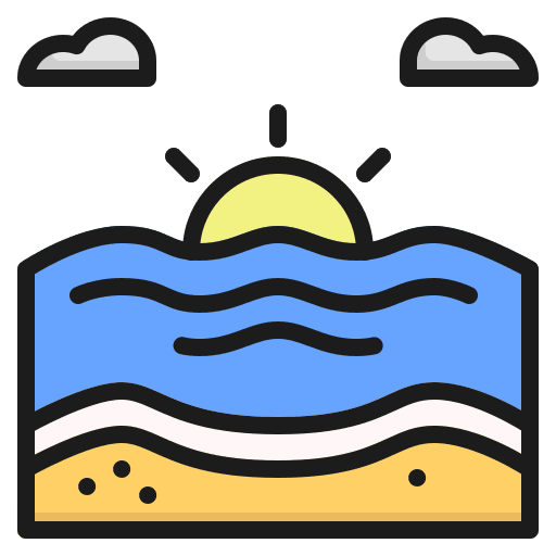 Beach holidays landscape sea icon Beach holidays landscape sea icon