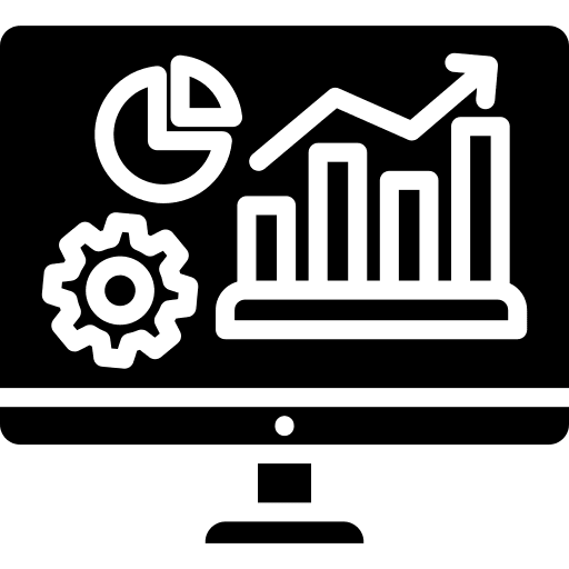 Graphic growth stats computer icon