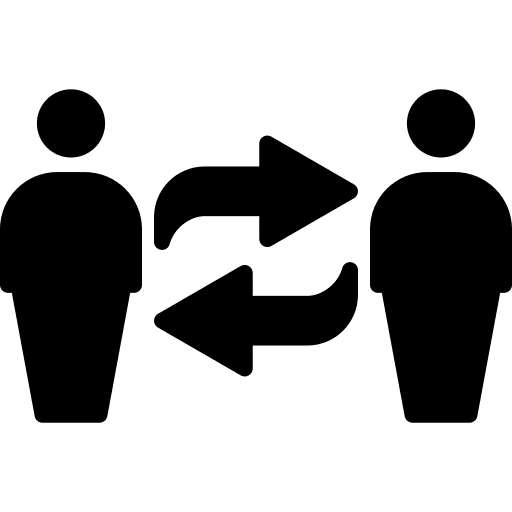 Exchange people transfer arrow icon