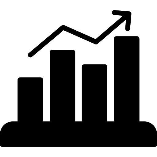 Growth business and finance growth graphic icon