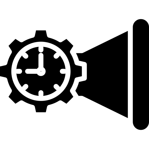 Digital marketing gear loud management icon