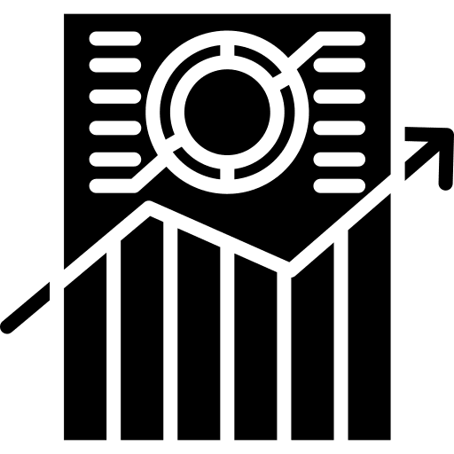 Market business and finance profit growth icon