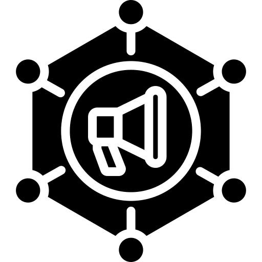 Promotion announcement communication bullhorn icon