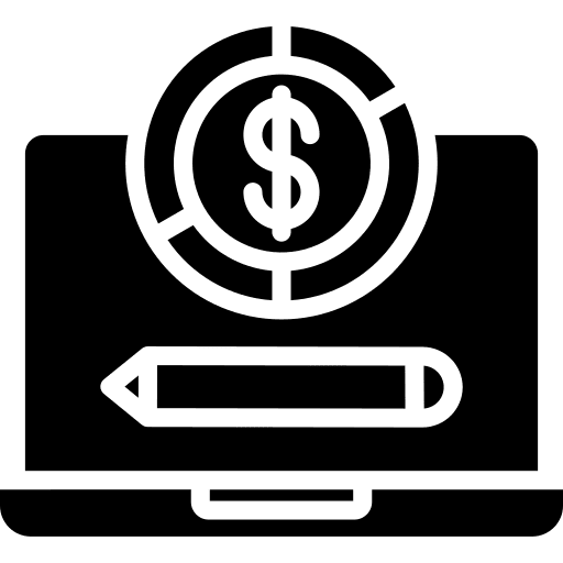 Revenue dollar revenue computer icon