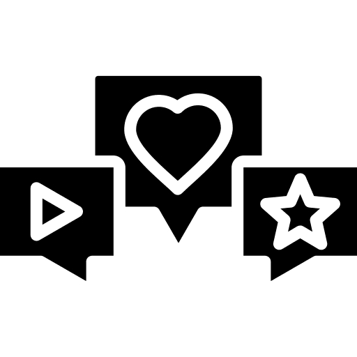 Social media comments marketing communications icon