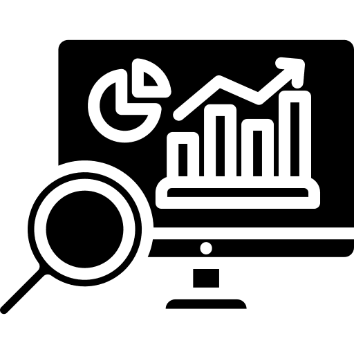 Statistic data analytics graph analysis icon