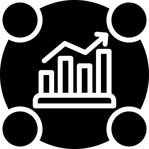 Statistics graphic business and finance bar chart icon