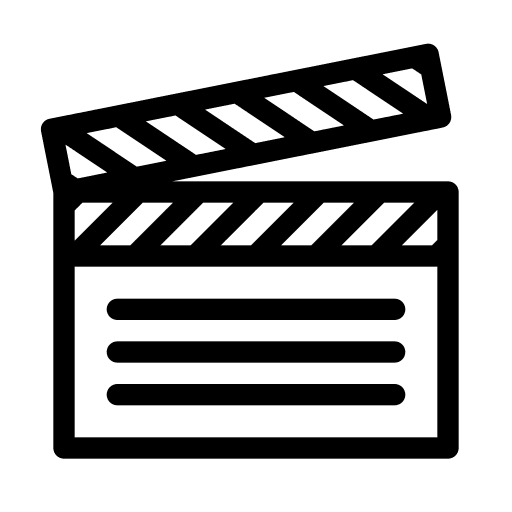 Clapperboard shooting art film icon Clapperboard shooting art film icon
