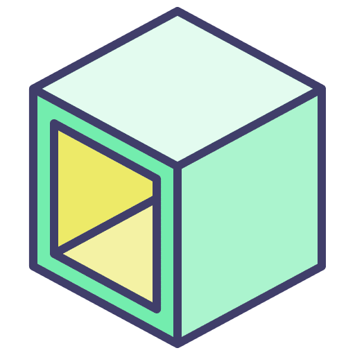 Cube 3d square geometric cube 3d icon