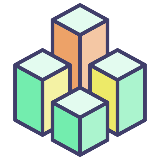 Cube 3d composition interface shape icon