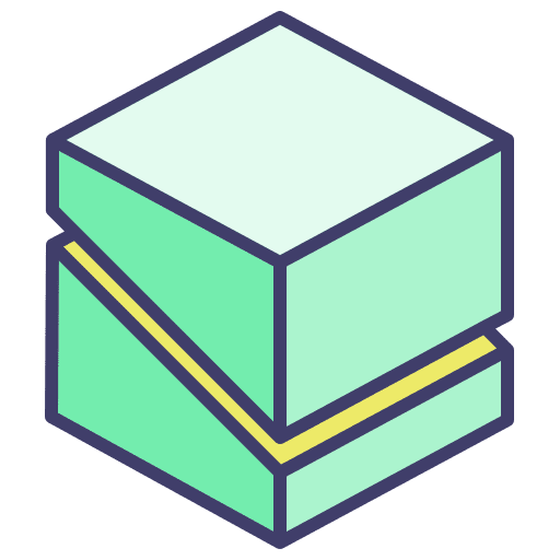 Cube 3d diagonal shapes and symbols cube 3d icon