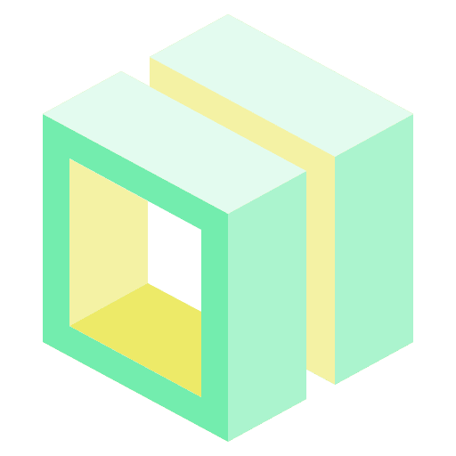 Cube 3d shape square cut icon Cube 3d shape square cut icon