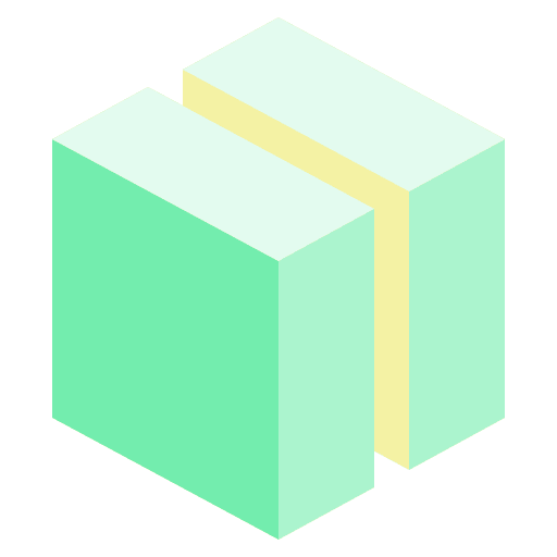 Cube 3d shapes and symbols slice shape icon