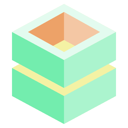 Cube 3d shapes and symbols slice square icon