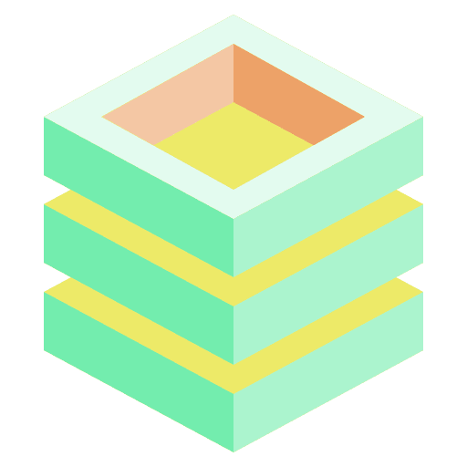 Cube 3d stack square hole icon Cube 3d stack square hole icon
