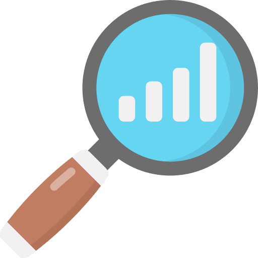 Analysis magnifying glass business and finance seo icon Analysis magnifying glass business and finance seo icon