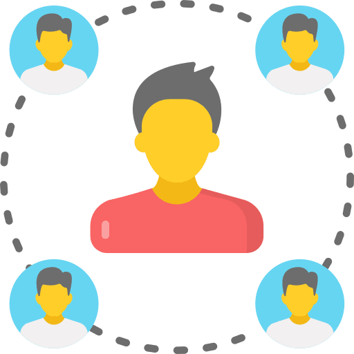Mediator caucasian group collaboration icon