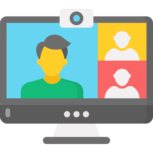 Videocall meeting technology conversation icon