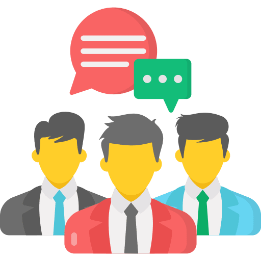 Discussion conversation team networking icon Discussion conversation team networking icon