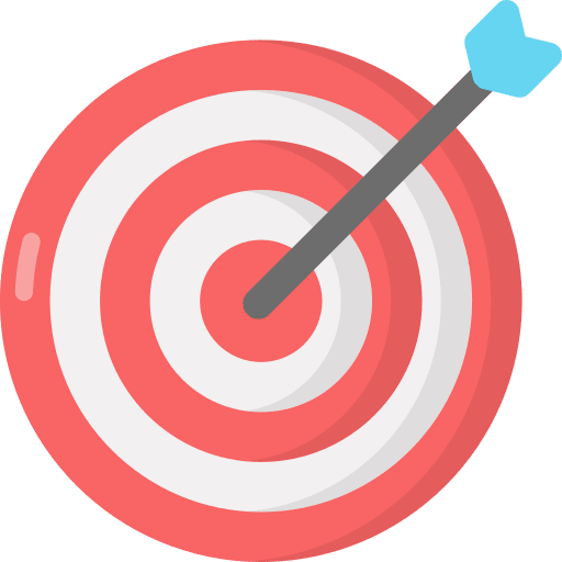 Target marketing objective focus icon Target marketing objective focus icon