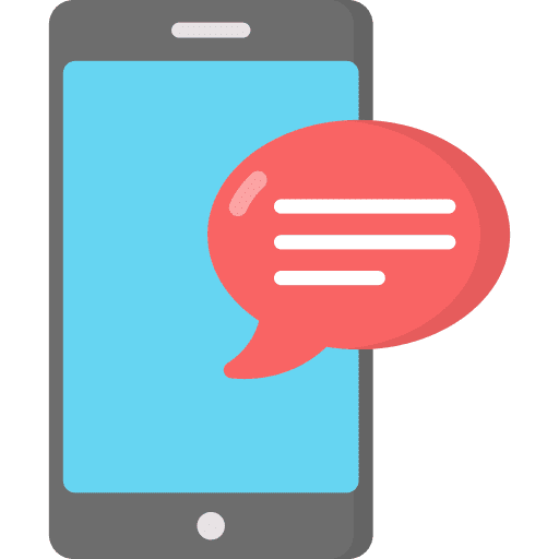 Chat device smartphone chatting icon Chat device smartphone chatting icon