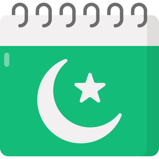 Independence day calendar pakistan schedule icon