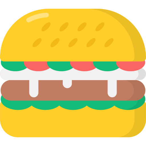 Burger junk food cheese sandwich icon