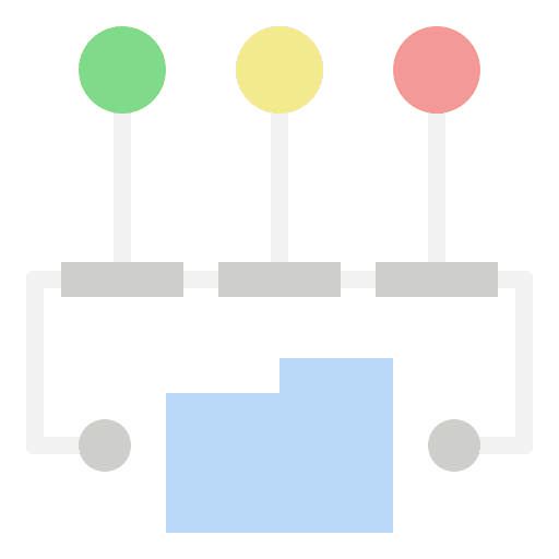 Data storage folder connection technology icon
