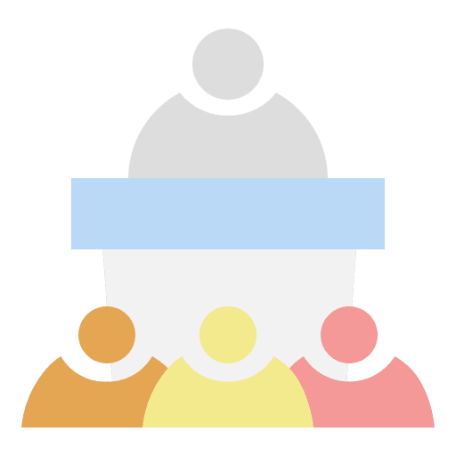 Declaration presentation politician business and finance icon