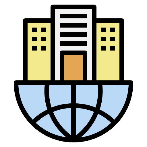 Company business and finance city office icon Company business and finance city office icon