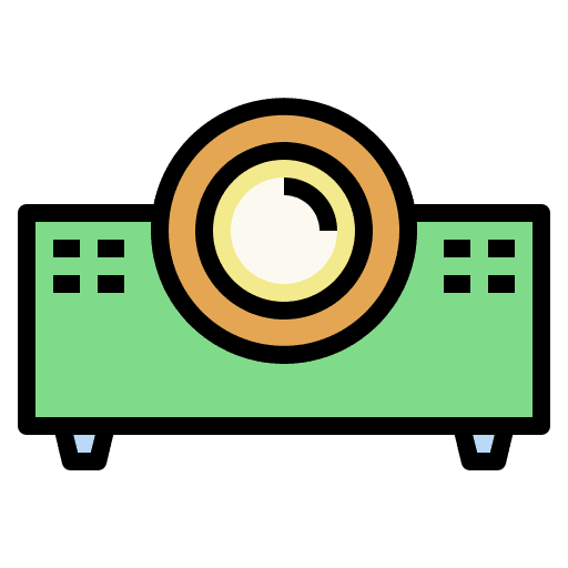 Projector electronics cinema device icon Projector electronics cinema device icon