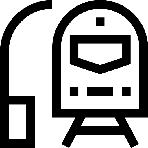Train transportation building buildings icon