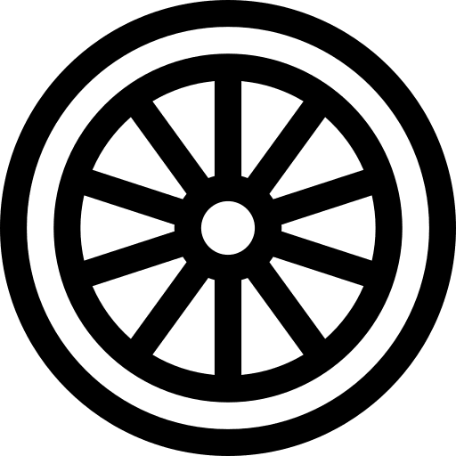 Wheel transport train wheel icon