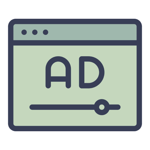 Advertising advertising marketing video player icon