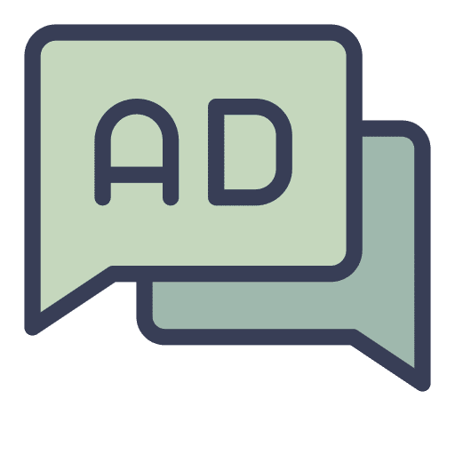 Advertising chat message marketing icon Advertising chat message marketing icon