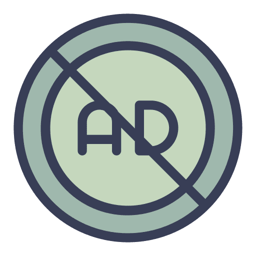 Advertising prohibited blocking advertising icon Advertising prohibited blocking advertising icon