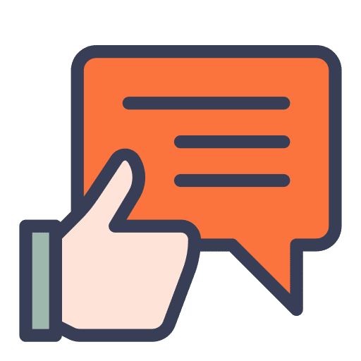 Feedback positive review feedback chat icon
