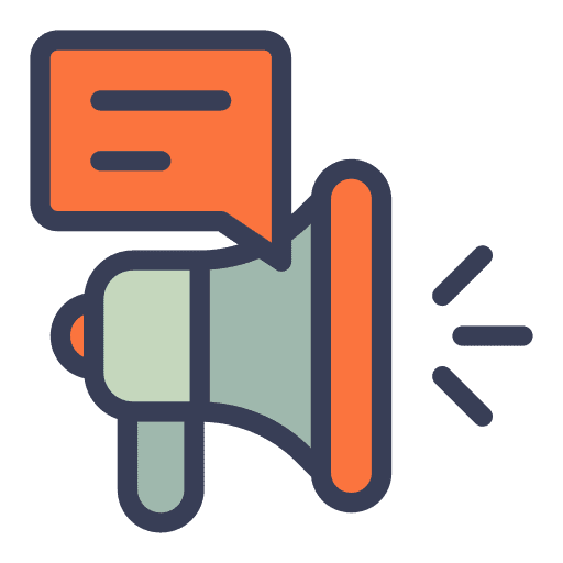 Speaker speaker megaphone chat box icon