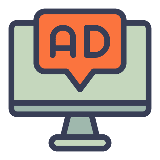 Advertising marketing ads online icon Advertising marketing ads online icon