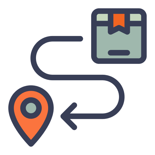 Tracking package maps and location location pin icon Tracking package maps and location location pin icon
