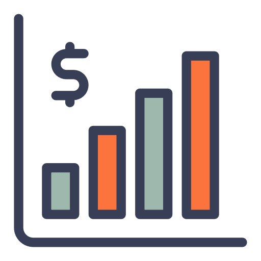 Bar chart finance bar chart statistics icon