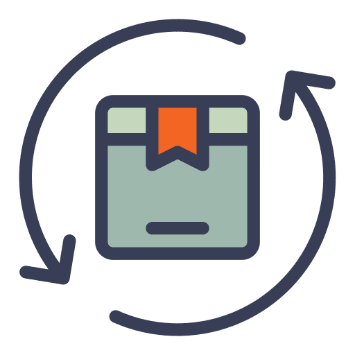 Box shipping and delivery circular arrows logistics delivery icon Box shipping and delivery circular arrows logistics delivery icon