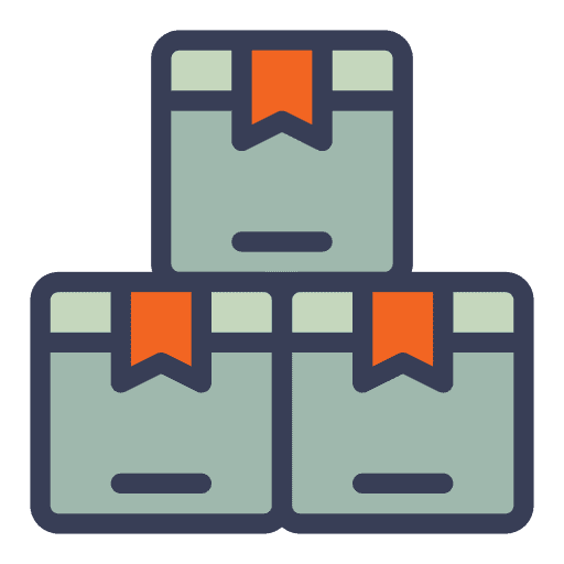 Box storage delivery package icon Box storage delivery package icon