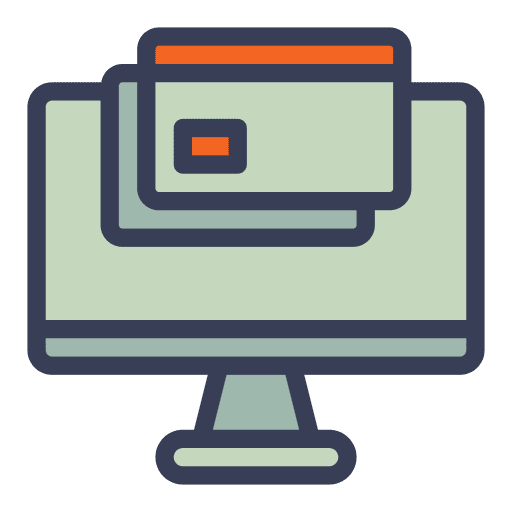 Credit card online banking payment ecommerce icon