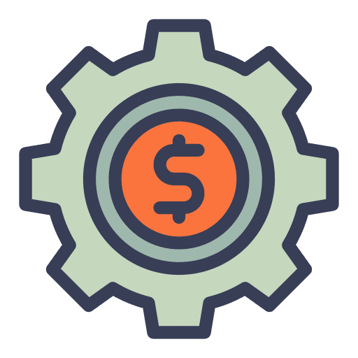 Finance setting dollar business and finance icon Finance setting dollar business and finance icon
