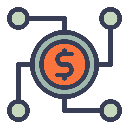 Fintech profit money invest icon